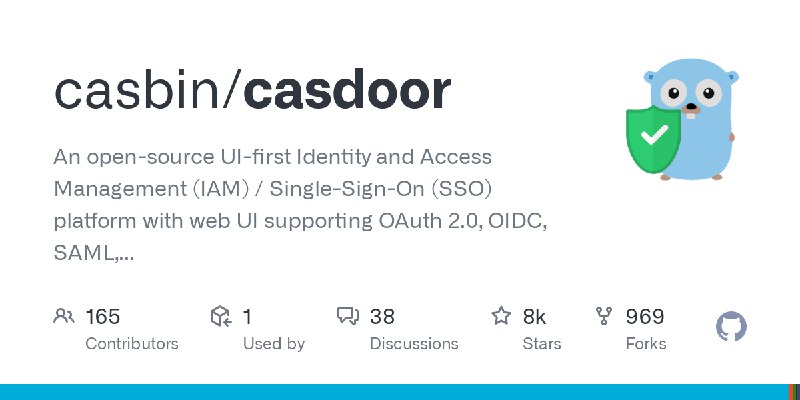 GitHub - casbin/casdoor: An open-source UI-first Identity and Access Management (IAM) / Single-Sign-On (SSO) platform with web…