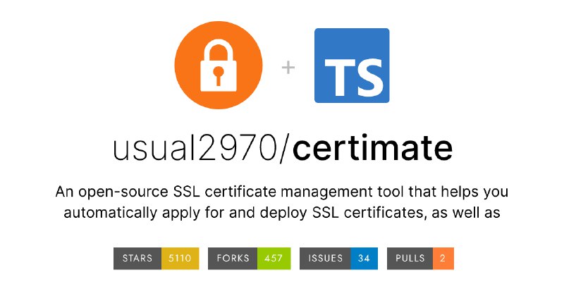 GitHub - usual2970/certimate: 开源的SSL证书管理工具，可以帮助你自动申请、部署SSL证书，并在证书即将过期时自动续期。An open-source SSL certificate management tool that…