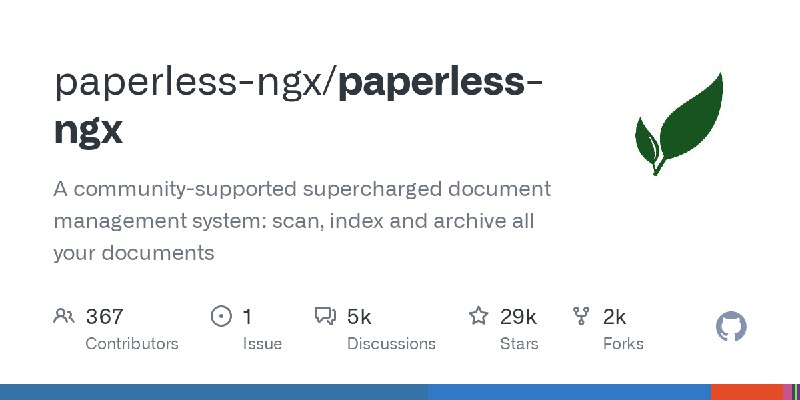GitHub - paperless-ngx/paperless-ngx: A community-supported supercharged document management system: scan, index and archive all…