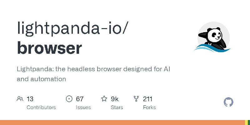 GitHub - lightpanda-io/browser: Lightpanda: the headless browser designed for AI and automation