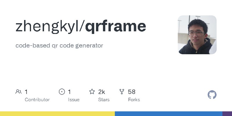 GitHub - zhengkyl/qrframe: code-based qr code generator