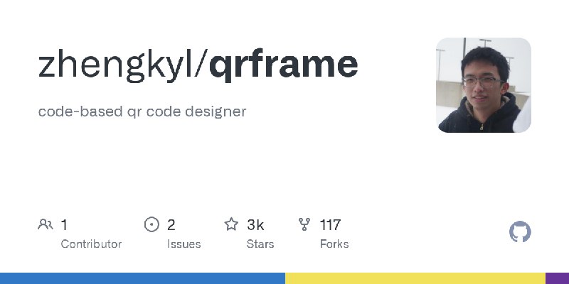 GitHub - zhengkyl/qrframe: code-based qr code designer