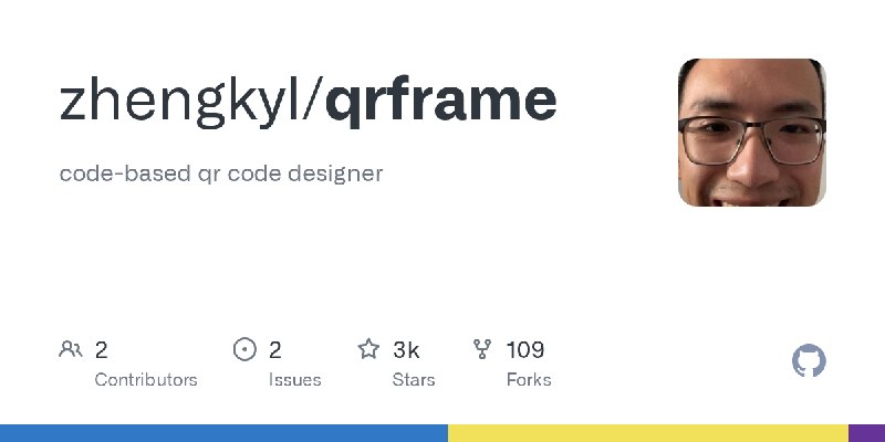 GitHub - zhengkyl/qrframe: code-based qr code designer