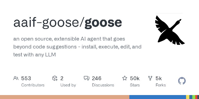 GitHub - aaif-goose/goose: an open source, extensible AI agent that goes beyond code suggestions - install, execute, edit, and…