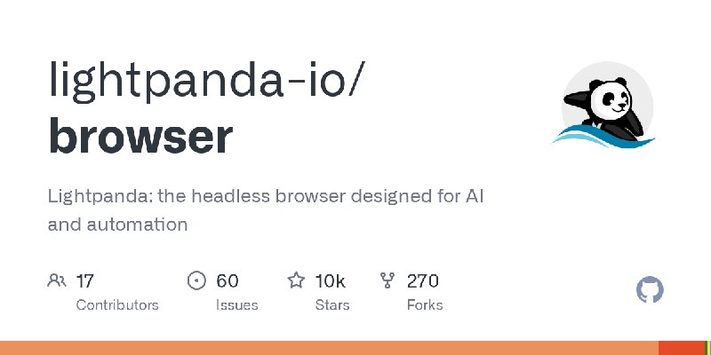 GitHub - lightpanda-io/browser: Lightpanda: the headless browser designed for AI and automation