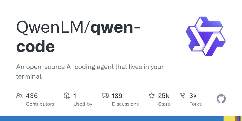 GitHub - QwenLM/qwen-code: An open-source AI coding agent that lives in your terminal.