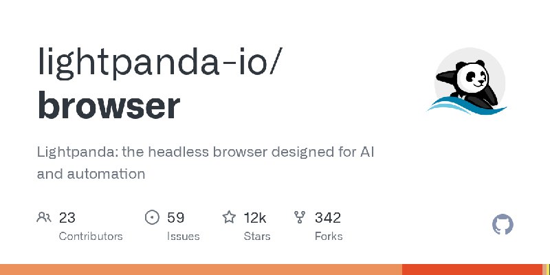 GitHub - lightpanda-io/browser: Lightpanda: the headless browser designed for AI and automation