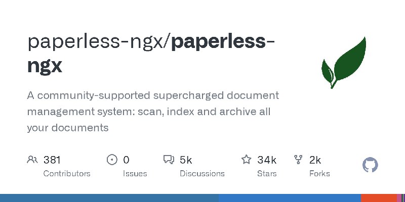 GitHub - paperless-ngx/paperless-ngx: A community-supported supercharged document management system: scan, index and archive all…