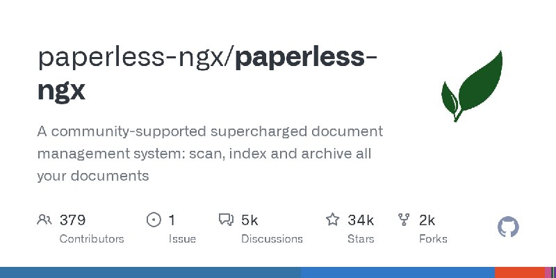 GitHub - paperless-ngx/paperless-ngx: A community-supported supercharged document management system: scan, index and archive all…