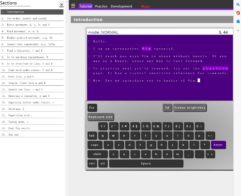 交互式 Vim 教程详文 | #vim