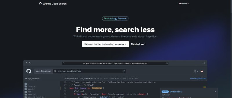 GitHub Code Search 精准搜索，自由跳转，查阅和检索代码#GitHub #搜索引擎 #在线服务