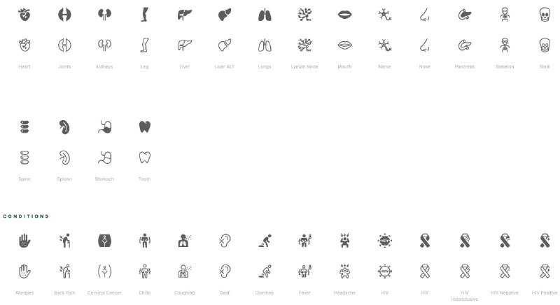 适用于任何医疗保健项目的免费开源图标库它的目的是为世界各地的健康项目创建高质量的图标和符号