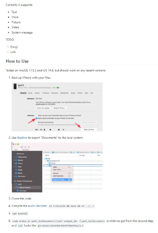 wechat-export：将微信聊天记录导出为HTML文件wechat-export：将微信聊天记录导出为HTML文件