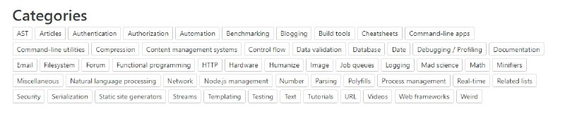 Node.js存储库列表 #Node.js