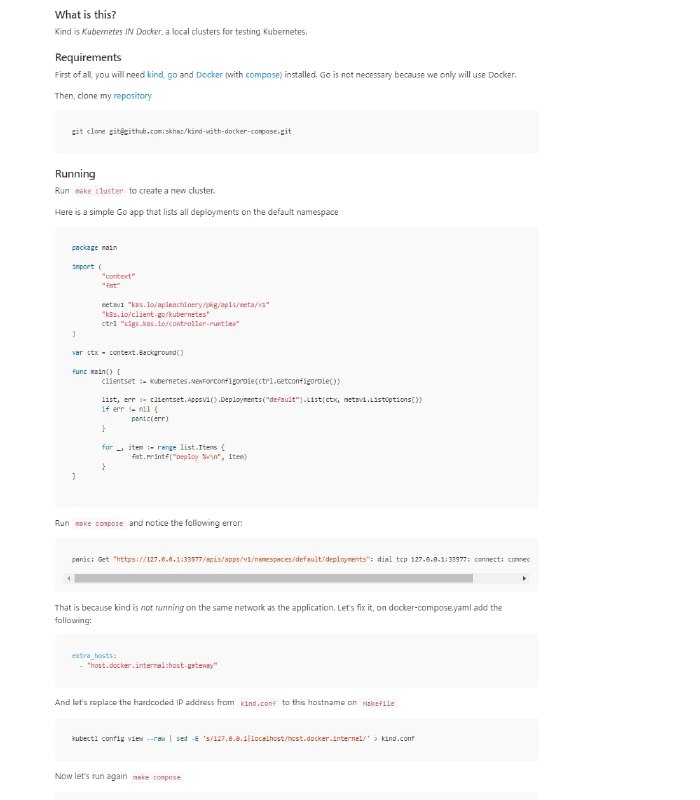 使用 Docker Compose 的种类（Docker 中的 Kubernetes）| 地址