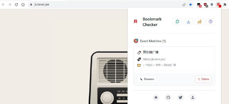 #书签 #插件 Bookmark Pro 浏览器书签管理插件，支持重复项检测、空文件夹清理、书签备份、批量处理、删除确认、重复提醒等，并通过不同的信号灯来区分网页的收藏状态，书签比较多的可以试试，还是蛮强大的，完全免费