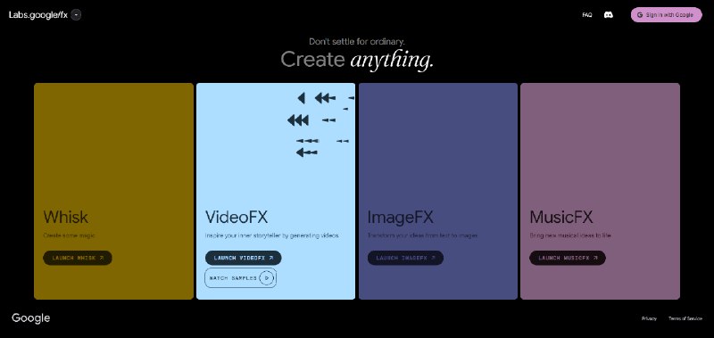 #AI·模型+平台 #AI新时代站点名称: labs.google描述: 来自谷歌的AI一键音视频创作平台链接: 