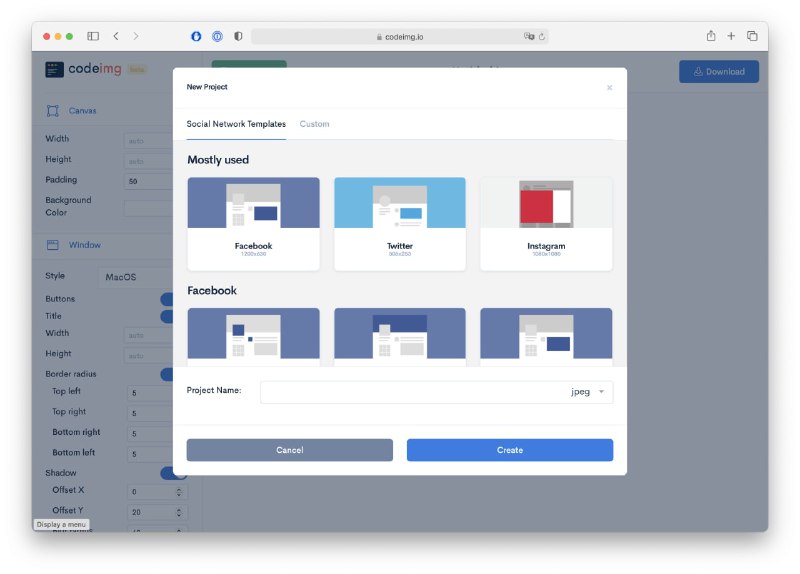 一款免费在线把源代码生成高逼格的图片 #工具 ：Code IMG