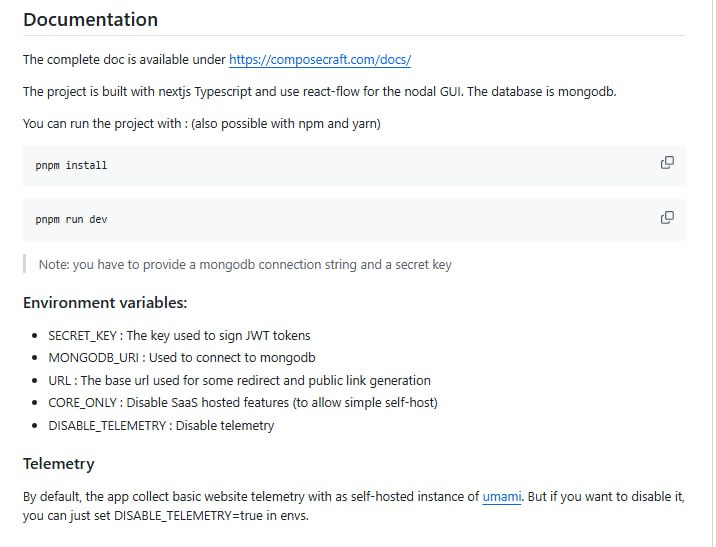 一个让Docker Compose文件管理变得轻松的图形化工具通过图形界面快速创建和编辑Docker Compose文件；一键分享Docker Compose图，生成公共链接；支持导入自定义Docker文件并导出代码Compose Craft | #工具一个让Docker Compose文件管理变得轻松的图形化工具通过图形界面快速创建和编辑Docker Compose文件；一键分享Docker Compose图，生成公共链接；支持导入自定义Docker文件并导出代码Compose Craft | #工具