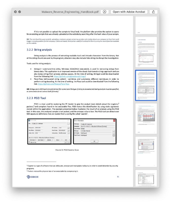 一本开源技术书籍：《恶意软件逆向工程手册》 下载入口作者是来自 CCDCOE Technology Branch 的研究人员