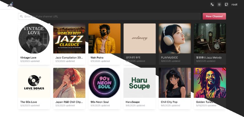 #YouTube #播客 #开源 PigeonPod YouTube 视频转播客工具，可通过 URL 快速添加频道并生成标准 RSS 订阅链接，支持任何播客客户端，支持关键词和节目时长过滤，支持自动同步更新，自动去除节目片头和中间的广告，免费开源，但需要自行部署，不想部署就得订阅作者的服务了