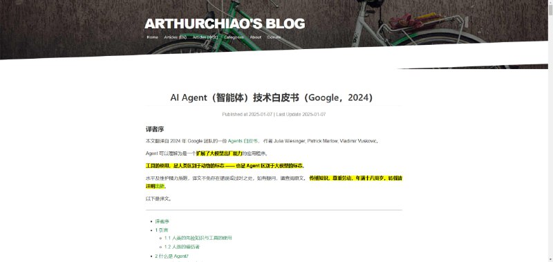 AI Agent（智能体）技术白皮书（Google，2024）中文+英文
