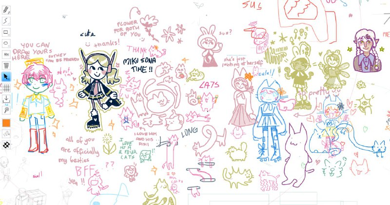 #画板 #开源 WBO 在线协作白板，允许多个用户实时绘制图形，也可创建私密白板，发送 URL 后即可与他人协作，支持铅笔、直线、形状、文本、橡皮擦、网格等功能，完全免费，无需注册