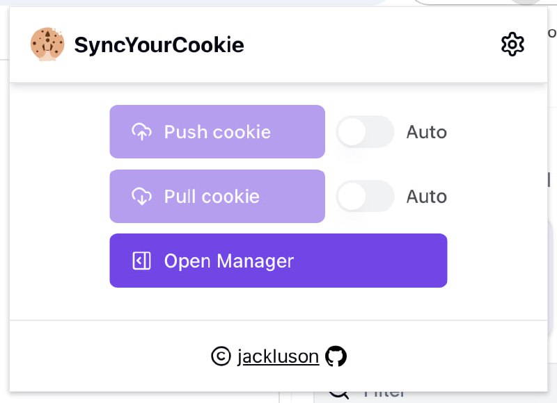 #插件 #Cookie #开源 Sync Your Cookie 浏览器 Cookie 云端同步插件，可将 Cookie 同步存储至 Cloudflare，在多台设备之间同步登陆状态，支持为不同域名配置自动合并与自动推送规则，提供设置面板、弹窗式同步界面及侧边栏管理，多端查看、复制和编辑 Cookie 且均在本地进行，免费开源