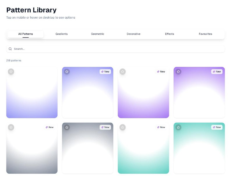 #前端开发 #独立开发站点名称: PatternCraft 描述: 为您的网站和应用程序提供专业级的背景图案和渐变