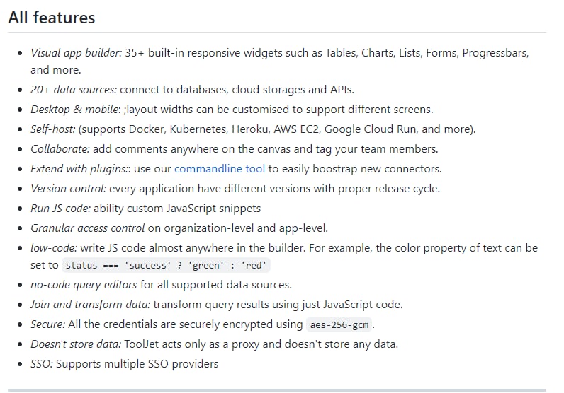 ToolJet：用于构建商业应用的可扩展拖放式低代码  #框架ToolJet：用于构建商业应用的可扩展拖放式低代码  #框架