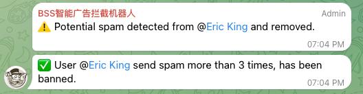#广告拦截 #Telegram #开源 Bayes Spam Sniper 基于贝叶斯定理实现的 Telegram 广告拦截机器人，具备自我学习能力，只需将其拉入群组，并给予 删除信息 和 封禁用户 权限，即可进行工作，看了作者的介绍，感觉还是挺厉害的，TG 的广告也确实猖獗，有需要的可以试试，免费开源