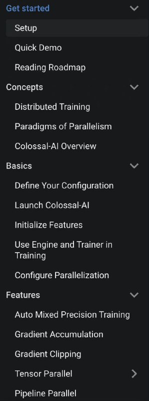 国人在GitHub开源的一个 #深度学习 系统：Colossal-AI，可用于AI大规模并行训练