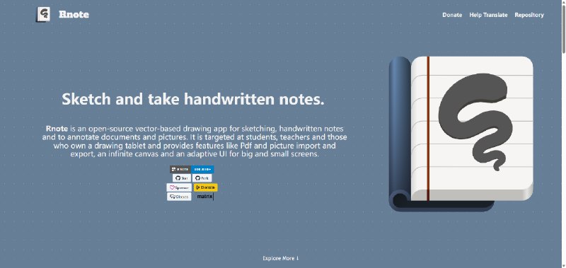 #笔记 #手写 #开源 Rnote 矢量绘图与手写笔记工具，支持自动保存、多标签页、自定义背景、页面格式、压力感应、笔触样式、缩放、打印等功能，支持导入 PDF、位图和 SVG 图像，导出为 SVG、PDF、Xopp 等格式，免费开源，适用于 Windows、macOS 和 Linux 系统