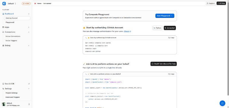 Composio - 只需一行代码即可访问 250+ 个应用程序 - ComposioAI Agents & LLMs的集成平台