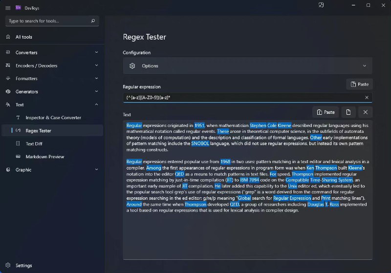 一款开源 #工具 ：DevToys，作者将其称之为「开发人员的瑞士军刀」