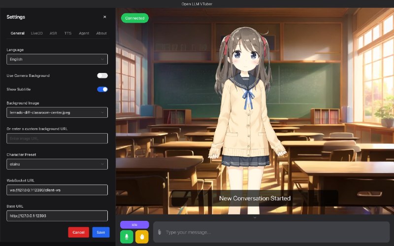 #Open #Python #Live2D #TGAgentOpen-LLM-VTuber 是一个支持完全本地运行的 LLM 虚拟形象前端项目，解决了大模型缺乏语音与视觉交互体验的问题