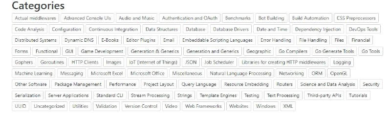 Golang存储库列表 #Golang