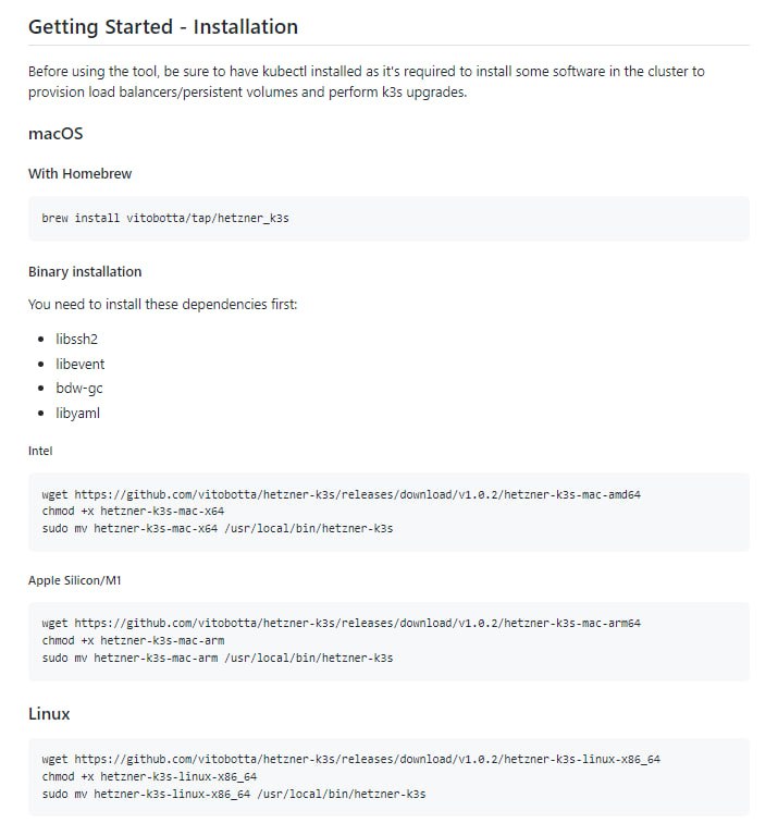 一个 CLI 工具，可使用Rancher的轻量级 Kubernetes 发行版k3s在Hetzner Cloud中快速创建和管理 Kubernetes 集群