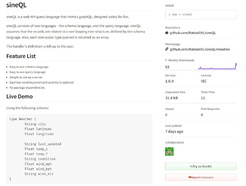 sineQL - 一个类似 GraphQL 的开发 #工具