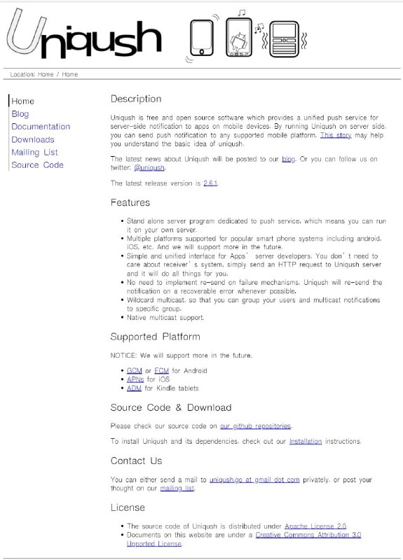 Uniqush，一个免费的开源软件系统它为移动设备上的应用程序提供服务器端通知的统一推送服务