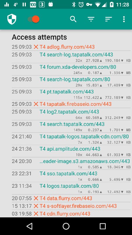 NetGuard，一个开源的无root权限Android防火墙应用可以让用户控制各个应用对Wi-Fi和移动数据的访问权限