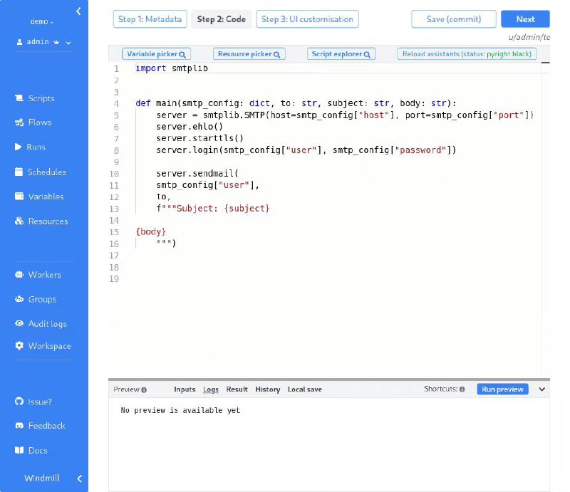 Windmill.dev，一个开源的 OSS 开发者平台
