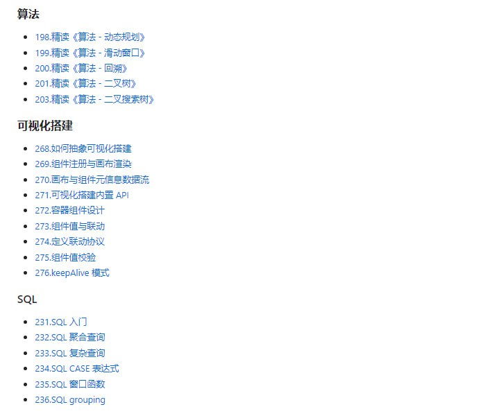 前端精读系列文章，每周更新素材来源：周刊参考池现已涵盖：结合大厂工作经验解读的前沿技术，源码解读