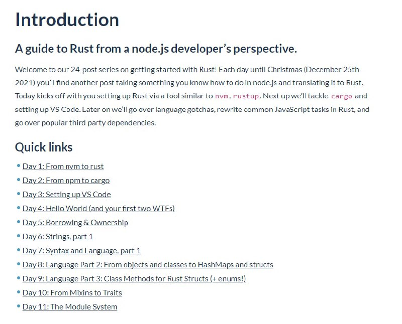 从 #node.js 到 #Rust 24 天教程：第1天  传送门从 #node.js 到 #Rust 24 天教程：第1天  传送门