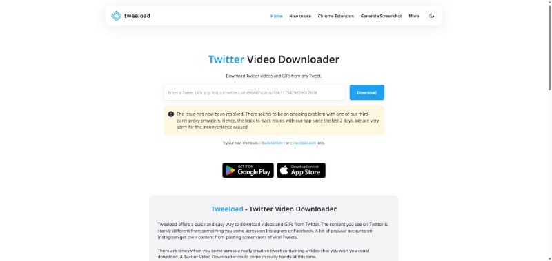 Twitter视频下载神器_Tweeload多平台支持_免费高清视频与GIF一键保存