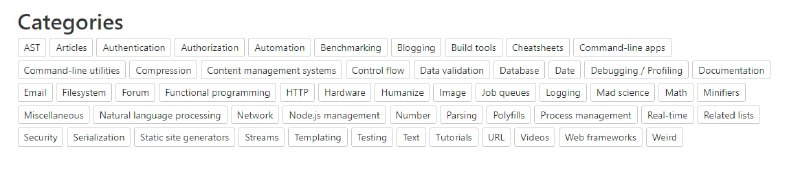 Node.js存储库列表 #Node.js