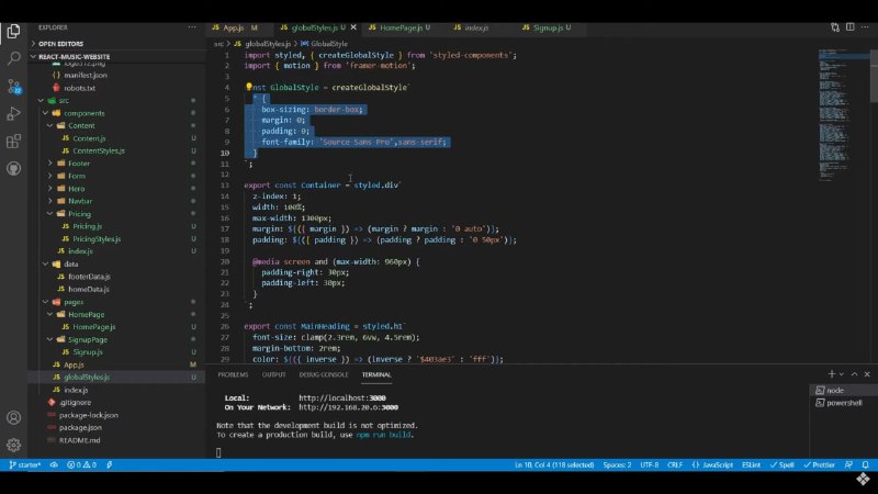 使用样式化组件在 React.js 中构建网站
