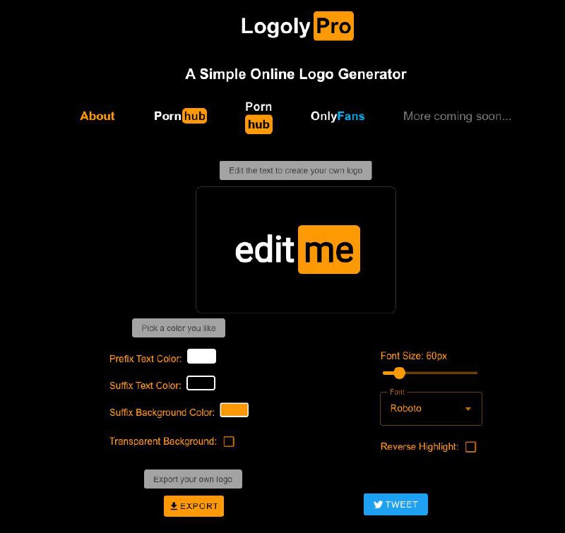 LogolyPro：超简易在线Logo生成器 在线生成P站风格Logo的免费工具