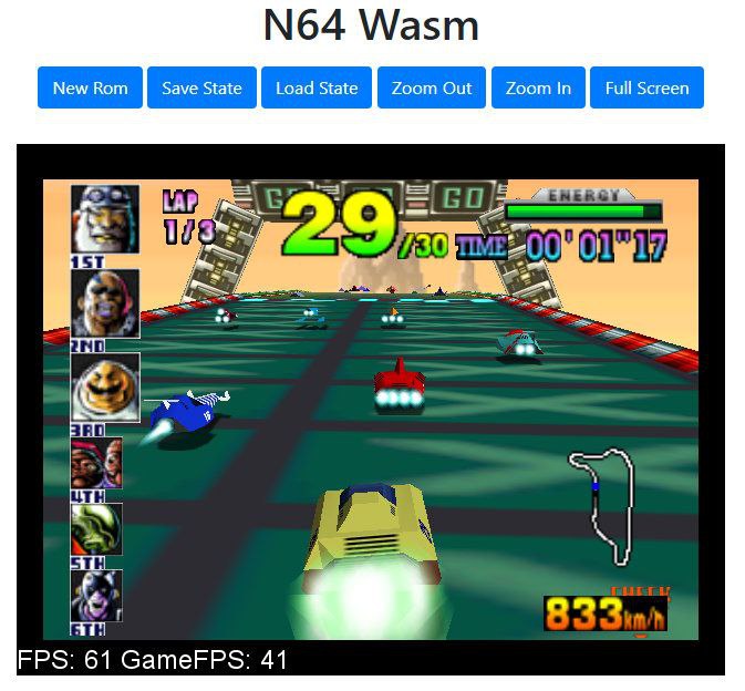 国外工程师 Neil 在 GitHub 上开源了任天堂 64 #模拟器（N64）：N64Wasm