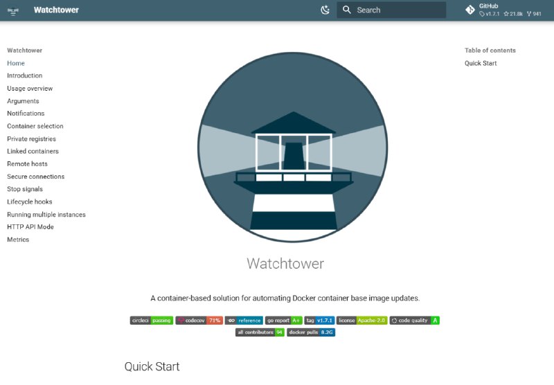 #开发工具 #App精选站点名称: Watchtower描述: 一种基于容器的解决方案，用于自动执行 Docker 容器基础映像更新